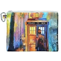 Tardis Doctor Who Paint Painting Canvas Cosmetic Bag (xxl)
