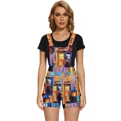 Tardis Doctor Who Paint Painting Short Overalls by Cendanart