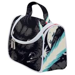 Godzilla Vintage Wave Satchel Handbag by Cendanart