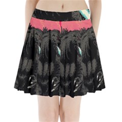 Godzilla Vintage Wave Pleated Mini Skirt by Cendanart