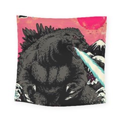 Godzilla Vintage Wave Square Tapestry (small) by Cendanart