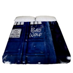 Bad Wolf Tardis Doctor Who Fitted Sheet (queen Size)