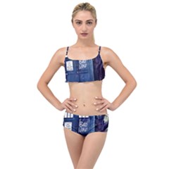 Bad Wolf Tardis Doctor Who Layered Top Bikini Set by Cendanart