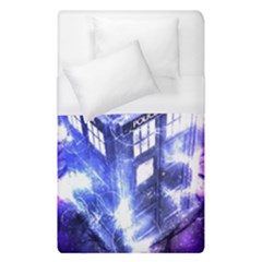 Tardis Doctor Who Blue Travel Machine Duvet Cover (single Size) by Cendanart