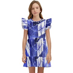 Tardis Doctor Who Blue Travel Machine Kids  Winged Sleeve Dress