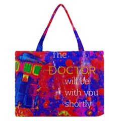 Doctor Who Dr Who Tardis Zipper Medium Tote Bag