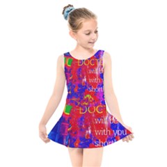 Doctor Who Dr Who Tardis Kids  Skater Dress Swimsuit