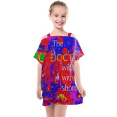 Doctor Who Dr Who Tardis Kids  One Piece Chiffon Dress by Cendanart