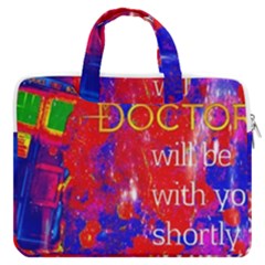 Doctor Who Dr Who Tardis Macbook Pro 13  Double Pocket Laptop Bag