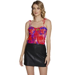 Doctor Who Dr Who Tardis Flowy Camisole Tie Up Top