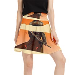 Samurai Art Ninja Katana Anime Aesthetic  Japanese Lore Style Mythology Retro Classic Warrior Waistband Skirt