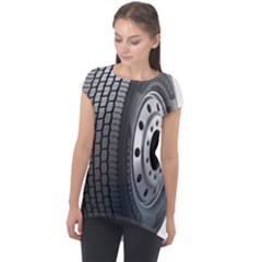 Tire Cap Sleeve High Low Top by Ket1n9