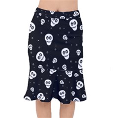 Skull Pattern Short Mermaid Skirt by Ket1n9