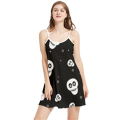 Skull Pattern Summer Frill Dress