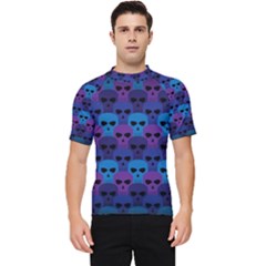 Skull Pattern Wallpaper Men s Short Sleeve Rash Guard by Ket1n9