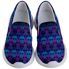 Skull Pattern Wallpaper Kids Lightweight Slip Ons