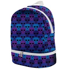 Skull Pattern Wallpaper Zip Bottom Backpack