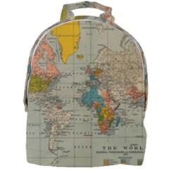 Vintage World Map Mini Full Print Backpack by Ket1n9