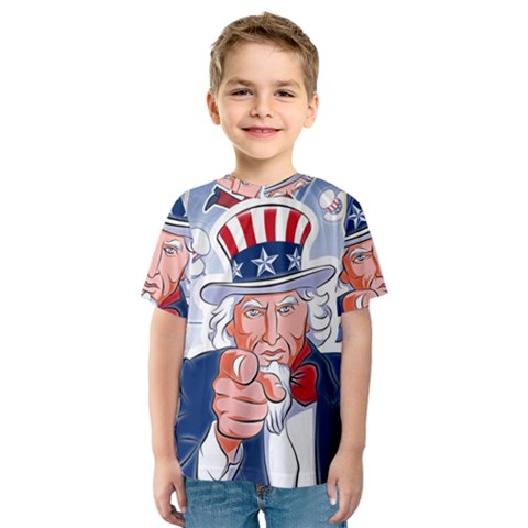 Independence Day United States Of America Kids  Sport Mesh T-shirt by Ket1n9