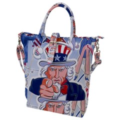 Independence Day United States Of America Buckle Top Tote Bag by Ket1n9