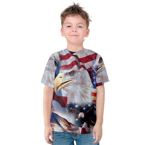 United States Of America Images Independence Day Kids  Cotton T-shirt by Ket1n9