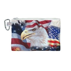 United States Of America Images Independence Day Canvas Cosmetic Bag (medium) by Ket1n9