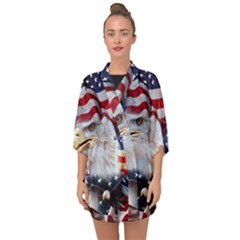 United States Of America Images Independence Day Half Sleeve Chiffon Kimono by Ket1n9