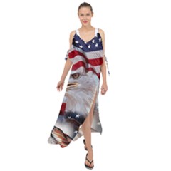 United States Of America Images Independence Day Maxi Chiffon Cover Up Dress