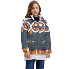 Owl Logo Kids  Hooded Longline Puffer Jacket by Ket1n9