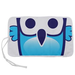 Owl Logo Clip Art Pen Storage Case (l) by Ket1n9