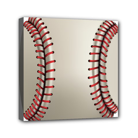 Baseball Mini Canvas 6  X 6  (stretched) by Ket1n9