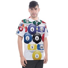 Racked Billiard Pool Balls Men s Polo T-shirt by Ket1n9