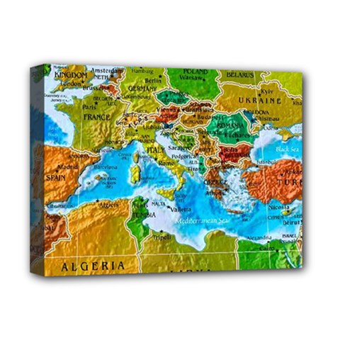 World Map Deluxe Canvas 16  X 12  (stretched)  by Ket1n9