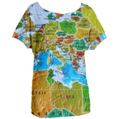 World Map Women s Oversized T-shirt by Ket1n9