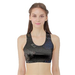 World Map Sports Bra With Border by Ket1n9