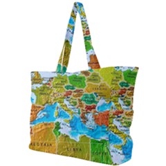 World Map Simple Shoulder Bag by Ket1n9