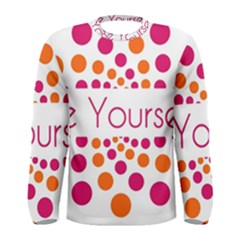 Be Yourself Pink Orange Dots Circular Men s Long Sleeve T-shirt by Ket1n9