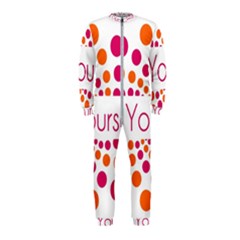 Be Yourself Pink Orange Dots Circular Onepiece Jumpsuit (kids) by Ket1n9