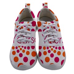 Be Yourself Pink Orange Dots Circular Women Athletic Shoes by Ket1n9