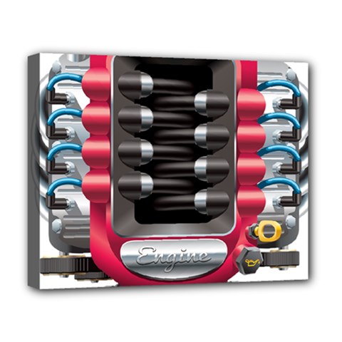 Car Engine Deluxe Canvas 20  X 16  (stretched) by Ket1n9