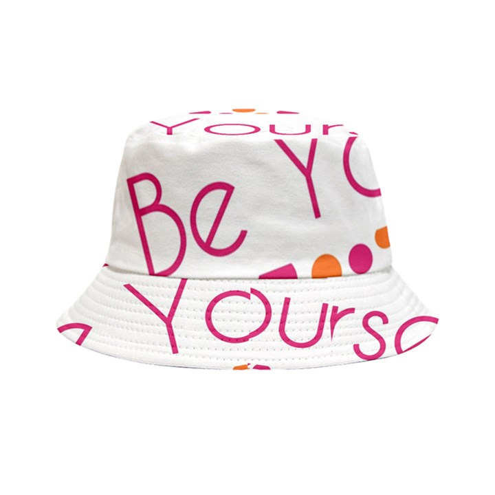 Be Yourself Pink Orange Dots Circular Bucket Hat