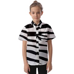 White Tiger Skin Kids  Short Sleeve Shirt