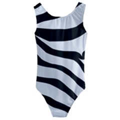 White Tiger Skin Kids  Cut-out Back One Piece Swimsuit by Ket1n9