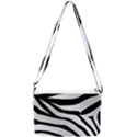 White Tiger Skin Double Gusset Crossbody Bag View1