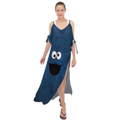 Funny Face Maxi Chiffon Cover Up Dress