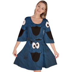 Funny Face Velour Kimono Dress by Ket1n9