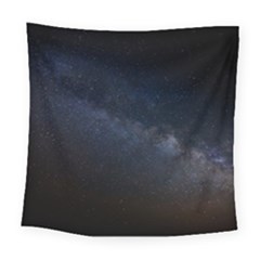 Cosmos Dark Hd Wallpaper Milky Way Square Tapestry (large) by Ket1n9
