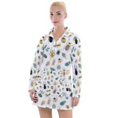 Insect Animal Pattern Women s Long Sleeve Casual Dress by Ket1n9