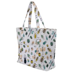 Insect Animal Pattern Zip Up Canvas Bag by Ket1n9