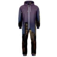 Skyline City Manhattan New York Hooded Jumpsuit (men) by Ket1n9